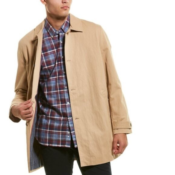 J. McLaughlin Banks Car Coat Beige Size XL New With Tags NWT - Picture 1 of 7